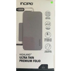 New OEM Incipio Highland White/Gray Folio Case For iPhone 6 Plus/6s Plus