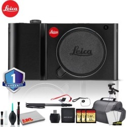 Leica TL Mirrorless Digital Camera (Black) Bundle with 3x32GB Memory Card + 2x Battery + Leica Flash Black + Editing Software Kit + White Balance