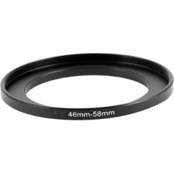Unique Bargains Camera Parts 46mm to 58mm Lens Filter Step Up Ring Adapter Black