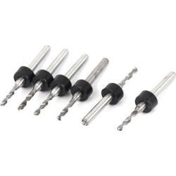 1.9mm Tip Spiral Flute CNC PCB Micro Drill Bits Woodworking Tools 6 Pcs