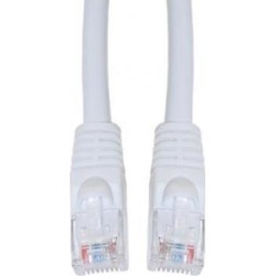 CableWholesale 10X6-09110 Cat5e White Ethernet Patch Cable Snagless Molded Boot 10 foot