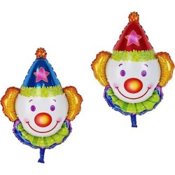 buy  Juggles Super Clown Foil Balloon Kids Birthday Party Supplies Red and Blue cheap online