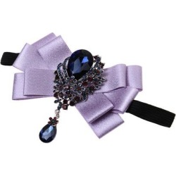 Adjustable Mens Groom Wedding Purple Novelty Gifts Tuxedo Necktie Bow Tie