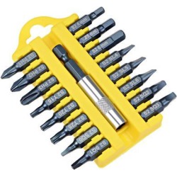 Screwdriver Bit Set, 17 in 1 Magnetic Driver Bit Set, 1/4 Inch Hex Shank Screw Driver Bits, S2 Screwdriver Tools Kit
