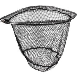 Unique Bargains 15' x 16' x 14' Nylon Triangle Portable Handle Landing Net Fishing Fish Angler Mesh Black Silver Tone