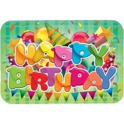 Happy Birthday Glass Cutting Board Large APH8872LCB