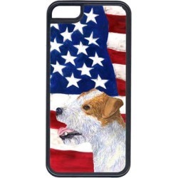 USA American Flag with Jack Russell Terrier Cell Phone Cover IPHONE 5C