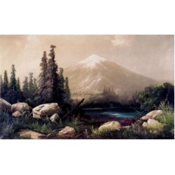 Posterazzi SAL900112353 Mount Shasta California 1880 Thomas Hill 1829-1908 American Poster Print - 18 x 24 in.