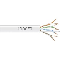 Black Box EYN852A-PB-1000 CAT5e 350-MHz Solid Bulk Cable - Unshielded, CMP, Plenum, White, 1000 ft. Pull Box