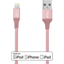 Pawtec Reinforced Braided Lightning to USB Charge Sync Cable - Long 6 ft / 1.8m, Apple MFi Certified - Compatible with iPhone 11, 11 Pro, 11 Pro Max,