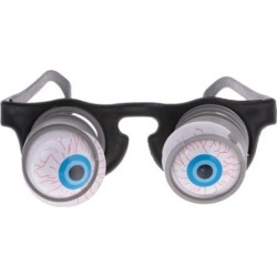 2x Pop Out Eyeglasses Droopy Eye Spring Glasses Halloween Costume Party Joke