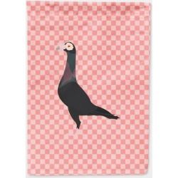 English Carrier Pigeon Pink Check Flag Garden Size BB7945GF