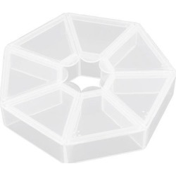 Unique Bargains Manicures Pills Tablet Plastic 7 Slots Storage Case Box Organizer Clear