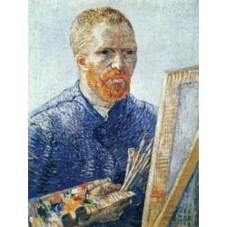 Posterazzi SAL900101467 Self-Portrait in Front of Easel 1888 Vincent Van Gogh 1853-1890 Dutch Oil on Canvas Van Gogh Museum Poster Print - 18 x 24 in.