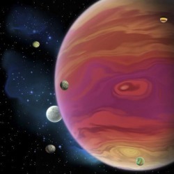 Artist's concept of planet Jupiter Poster Print (14 x 14)