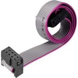 IDC Wire Flat Ribbon Cable FC/FC Connector A-type 8Pins 2.54mm Pitch 30cm Length Gray