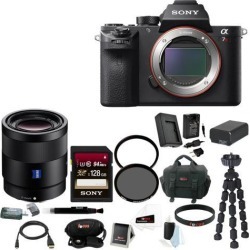 Sony A7R II: Sony Alpha a7RII Mirrorless Digital Camera with 55mm f/1.8 Lens and 128GB SDXC Accessory Bundle