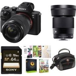 Sony Alpha a7II Mirrorless Camera w/ 28-70mm f/3.5-5.6, 30mm f/1.4 Lens Bundle