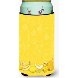 Fruits and Vegetables in Yellow Tall Boy Beverage Insulator Hugger BB5134TBC