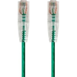 Monoprice Cat6 Ethernet Patch Cable - 50 feet - Green Snagless RJ45 Stranded 550MHz UTP CMR Riser Rated Pure Bare Copper Wire 28AWG - SlimRun Series