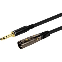 Monoprice 25ft Premier Series XLR Male to 1/4in TRS Male Cable, 16AWG (Gold Plated)