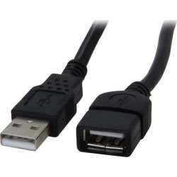 C2G 52106 USB Extension Cable - USB 2.0 A Male to A Female Extension Cable, Black (3.3 Feet, 1 Meter)