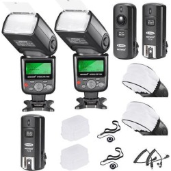 Neewer VK750II i-TTL Speedlite Kit for Nikon 2 Falsh + 2 Diffuser & Cap +Trigger