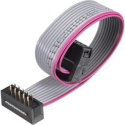IDC Wire Flat Ribbon Cable FC/FD Connector A-type 10Pins 2.54mm Pitch 0.2m Length Gray
