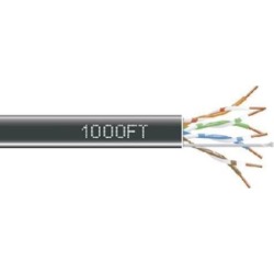 Black Box EYN860A-PB-1000 1000-Ft Black Cat5E Solid Cable 350Mhz Utp Cmp