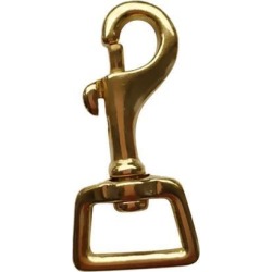 Solid Brass Square Swivel Trigger Clip Snap Hook Bag Clasp Key Chain 21x60mm