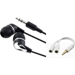 Black 3.5mm Cell Phone - Wired Headset & Speakers