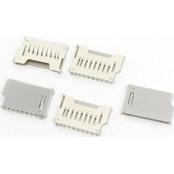 Global Bargains 5Pcs Pull-out Type SD Memory Card Sockets PCB Mounting Slots 16mm x 26mm