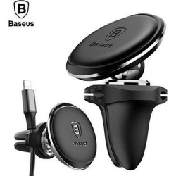 air vent phone holder, baseus universal car air vent megnetic suction bracket mount stand & wire holder cable clipfree metal platefor cell phones.