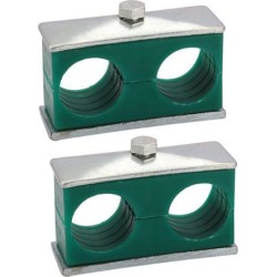 2pcs Twin Series Light Pipe Clamp Assembly Polypropylene Fit 30mm Tube Dia