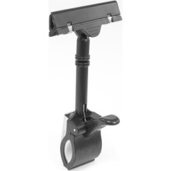 Unique Bargains Black Plastic Rotatable Jointed Dual Clamps Pop Thumb Display Clip