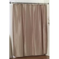 Carnation Home Fashions Lauren Dobby Fabric Shower Curtain in Linen