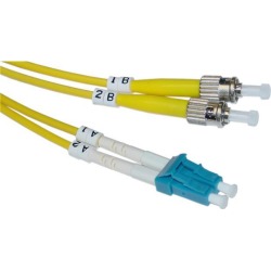 Cable Wholesale LC / ST, Singlemode, Duplex Fiber Optic Cable, 9/125, 5 Meter (16.5ft)