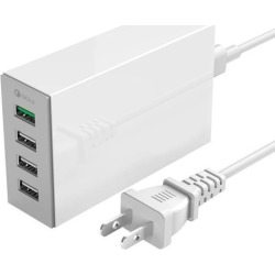 ORICO QC2.0 4 Port Desktop USB Charger for Smartphones and Tablets-White (QSL-4U-US)