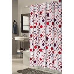 Carnation Home Fashions Shower Stall-Sized, EZ-ON Bohemia Polyester Shower Curtain