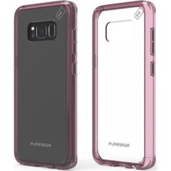 PureGear Slim Shell Pro Series Hybrid Case for Samsung S7 - Clear/Pink NEW