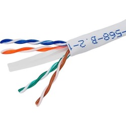 Monoprice Cat6 Ethernet Bulk Cable - Network Internet Cord - Stranded, 550Mhz, UTP, CM, Pure Bare Copper Wire, 24AWG, 250ft, White