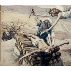 Posterazzi SAL99939 The Offering of Abraham James Tissot 1836-1902 French Jewish Museum New York USA Poster Print - 18 x 24 in.