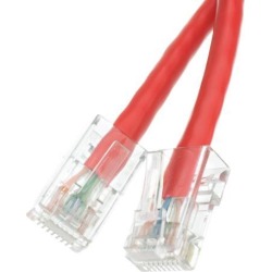 Offex Cat5e Ethernet Patch Cable, Bootless 1 foot - Red