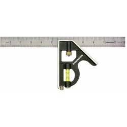 Swanson 12-Inch Combo Square (Cast Zinc Body, Stainless Steel Blade and Brass Bo
