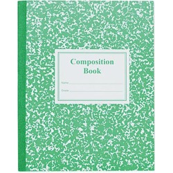 Roaring Spring 77920 Grade School Ruled Composition Book, 9-3/4 x 7-3/4, WE/GN, 50 Pages