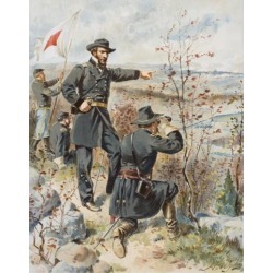 General Sherman At Kenesaw Mountain During The Battle Of Allatoona Pass October 4 1864 Artist HA Ogden Poster Print (12 x 16)
