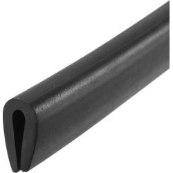 Edge Trim U Seal Black PVC Plastic U Channel Edge Protector Fits 1/16" - 3/32" Edge 20 Feet Length