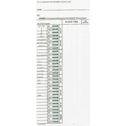 Acroprint Time Recorder 09-6103-080 Time Card for Model ATT310 Electronic Totalizing Time Recorder, Weekly, 200/Pack
