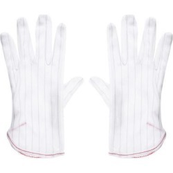 Anti Static Gloves Full Finger Labor Non-slip Glove for Electronics 220x90mm White 5 Pairs