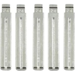 Metal Uncut Insert Emergency Remote Key Blank Blade Replacement for Volvo 5pcs